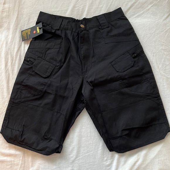 YAXHWIV Mens Quick Dry Cargo Short Shorts - Picture 1 of 3
